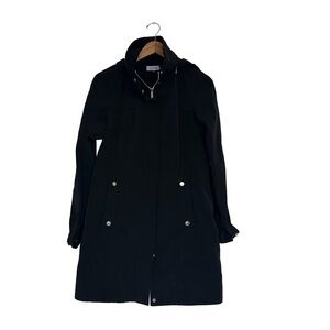 Calvin Klein Elegant Black Rain Trench Coat